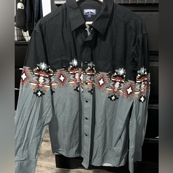 Aztec Button Down Shirt - Picture 1 of 2